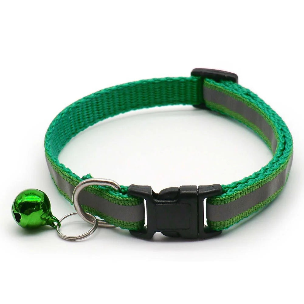 Reflective Bell Pet Collar for Small Dogs and Cats - 2 Pack