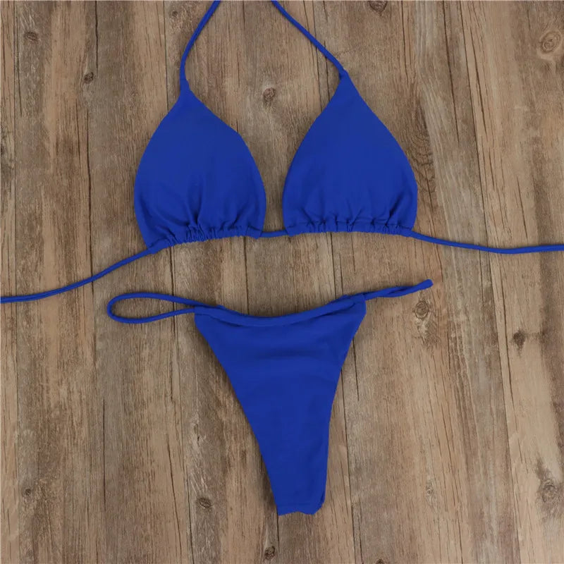 Women's Bandage Style Polyester Bikini Swimsuit