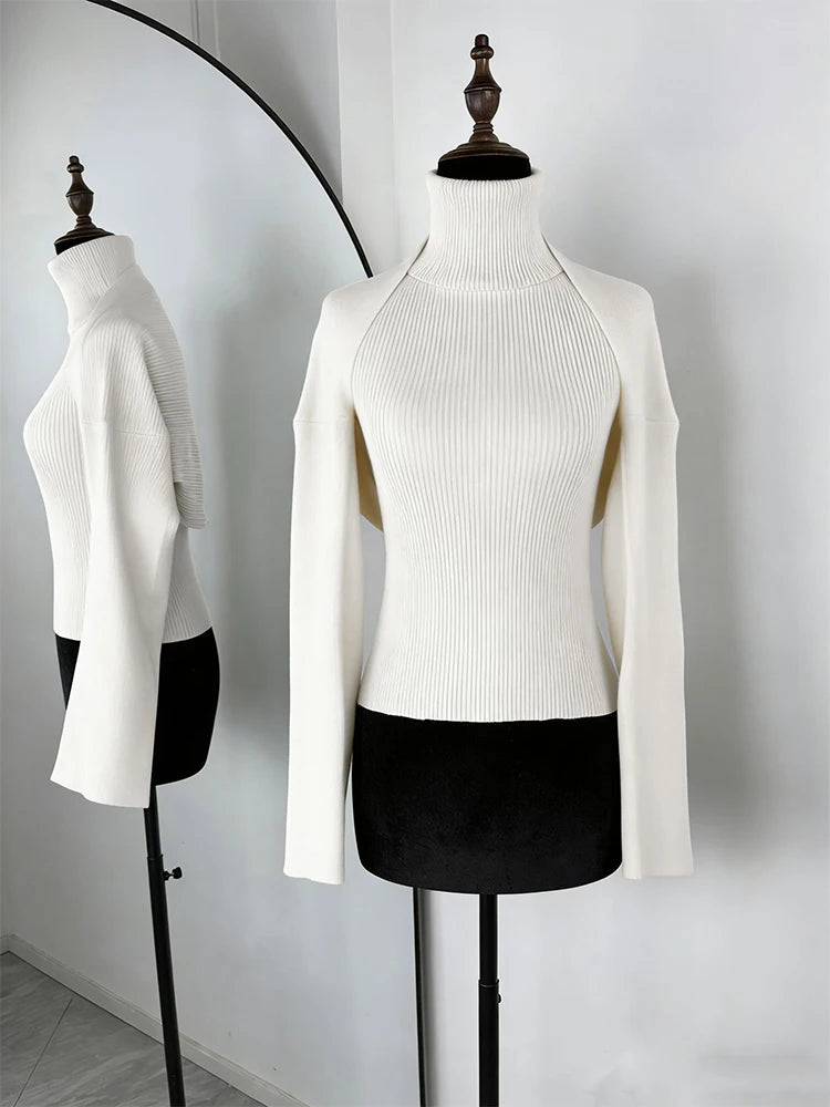 Tornova Hollow Out Knit Sweater Set for Women