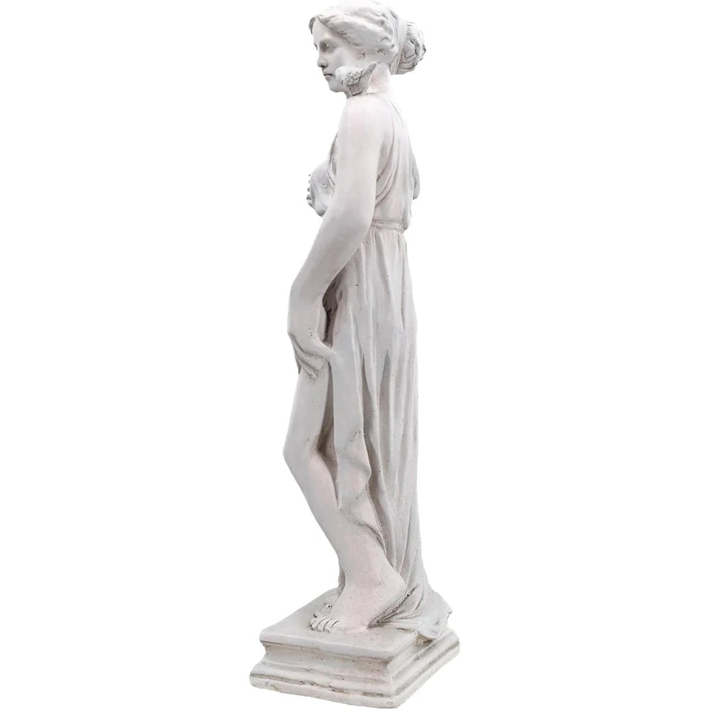 Ivory Nymph Sculpture Outdoor Garden Statue for Patios