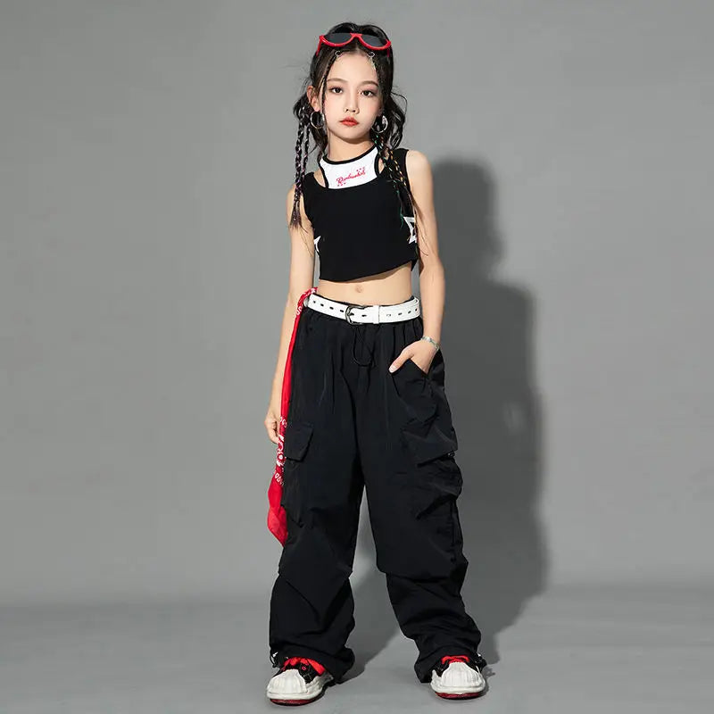 Trendy Girls Cargo Pants for Kids with Pockets 4-6Y