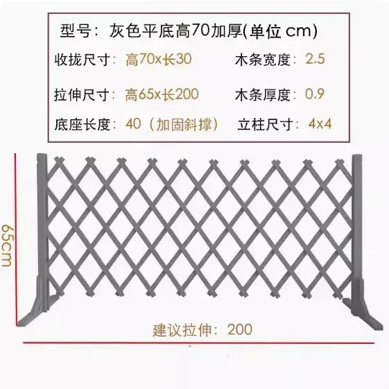 Expandable Spruce Wood Fence Indoor Outdoor Pet Barrier Garden Divider