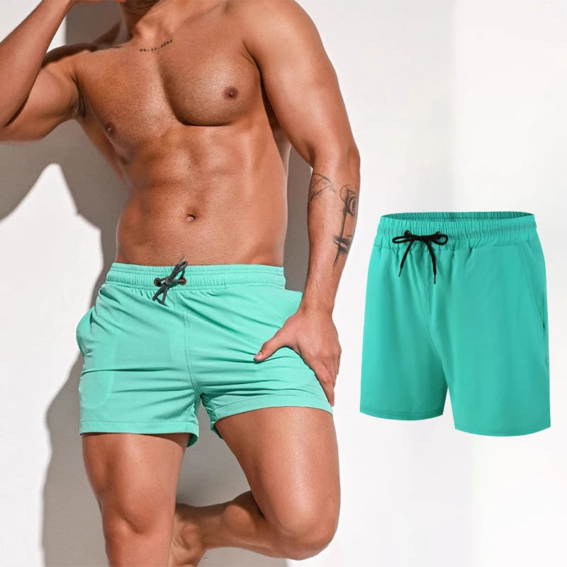 Men's Quick Dry Swim Shorts for Summer Beach Activities