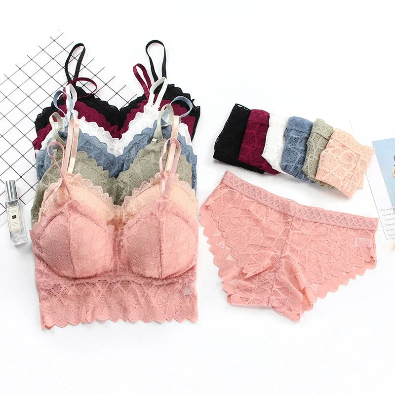 Lace Push-up Bra and Panty Set for Women by MALEY LifeStyle