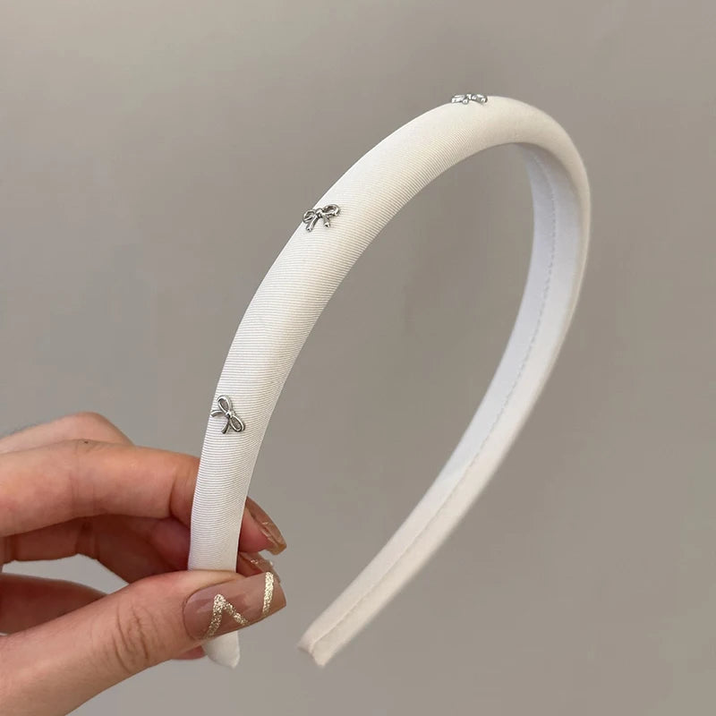 Korean Bow Headband for Women - Cute Cotton Hair Accessory