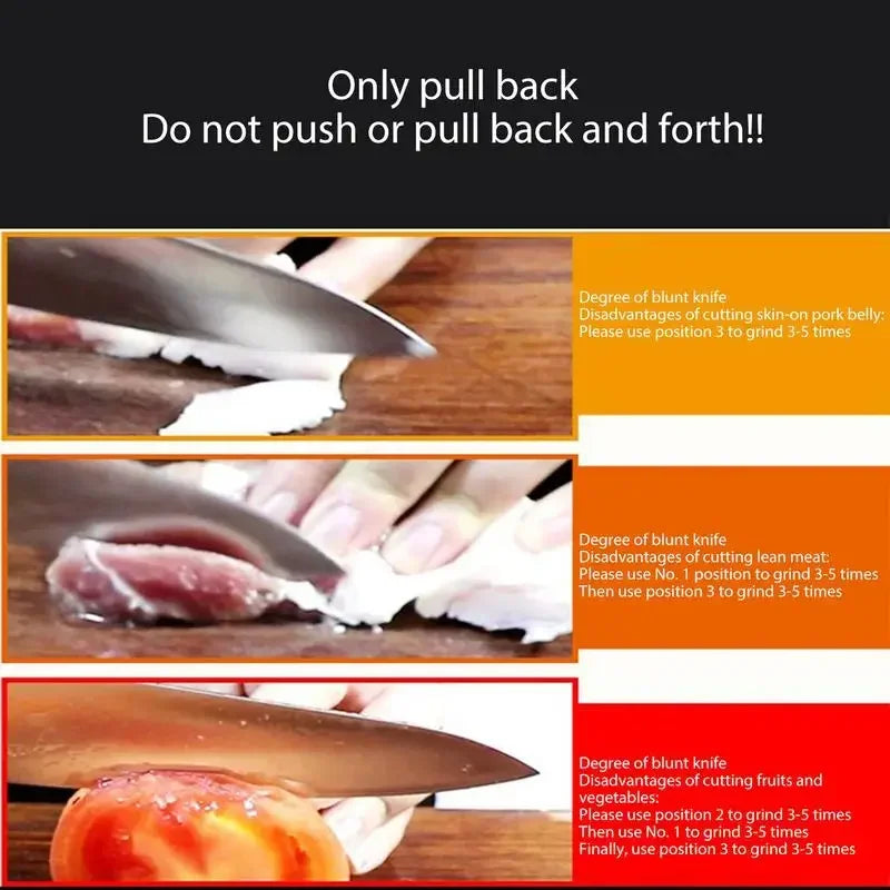 Portable 4 Segment Knife Sharpener for Kitchen Use