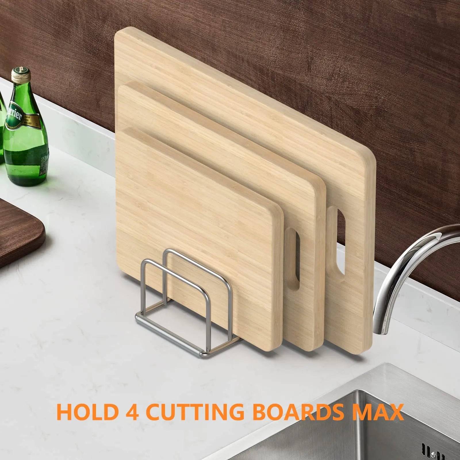 Stainless Steel Kitchen Cabinet Organizer with 5 Slots