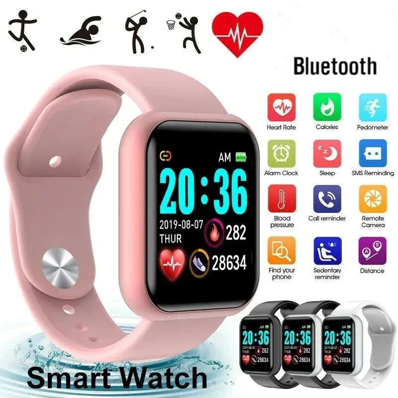 Bluetooth Smart Watch for Fitness and Music with Silicone Band