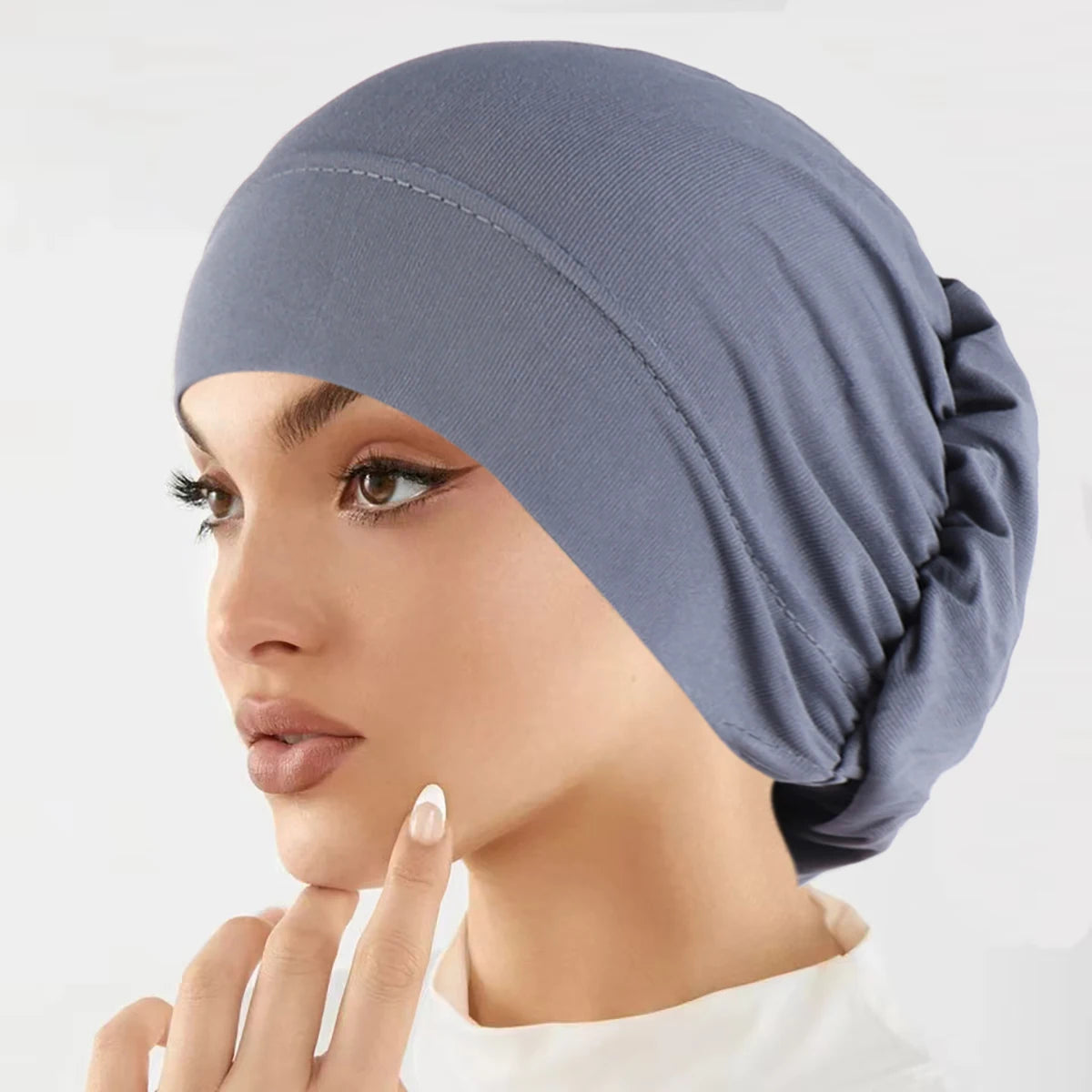 Soft Stretch Solid Color Turban Hat for Women and Girls