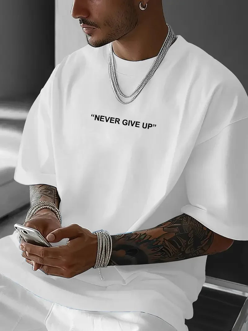 Men's Casual Short-Sleeved Graphic T-Shirt for Streetwear
