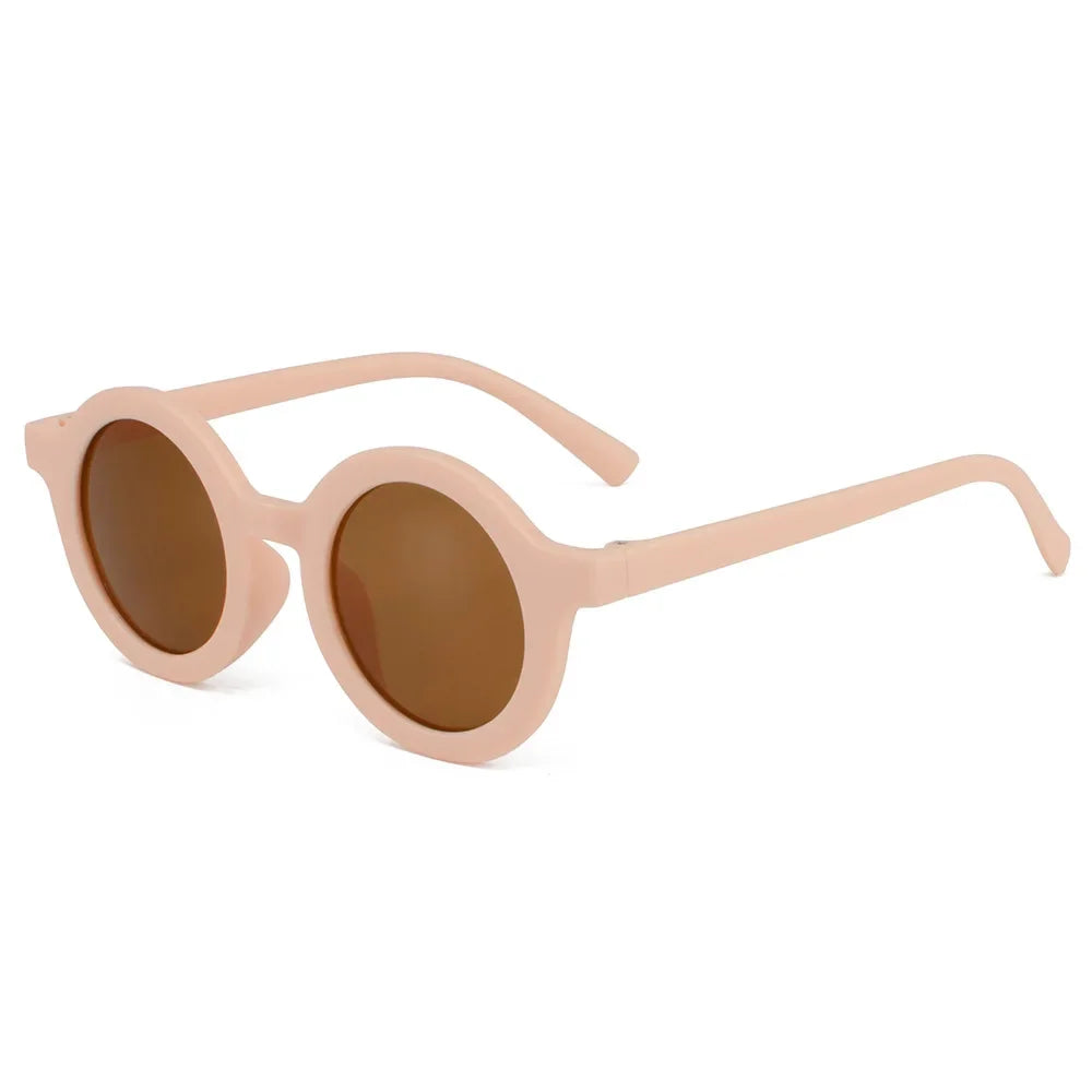 Round Frame Children's Sunglasses for Ages 1-7
