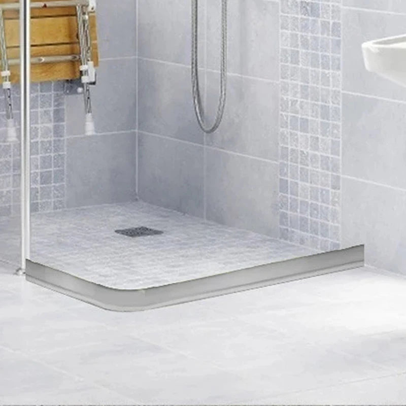 White Rubber Bathroom Wet Dry Separation Barrier Strip