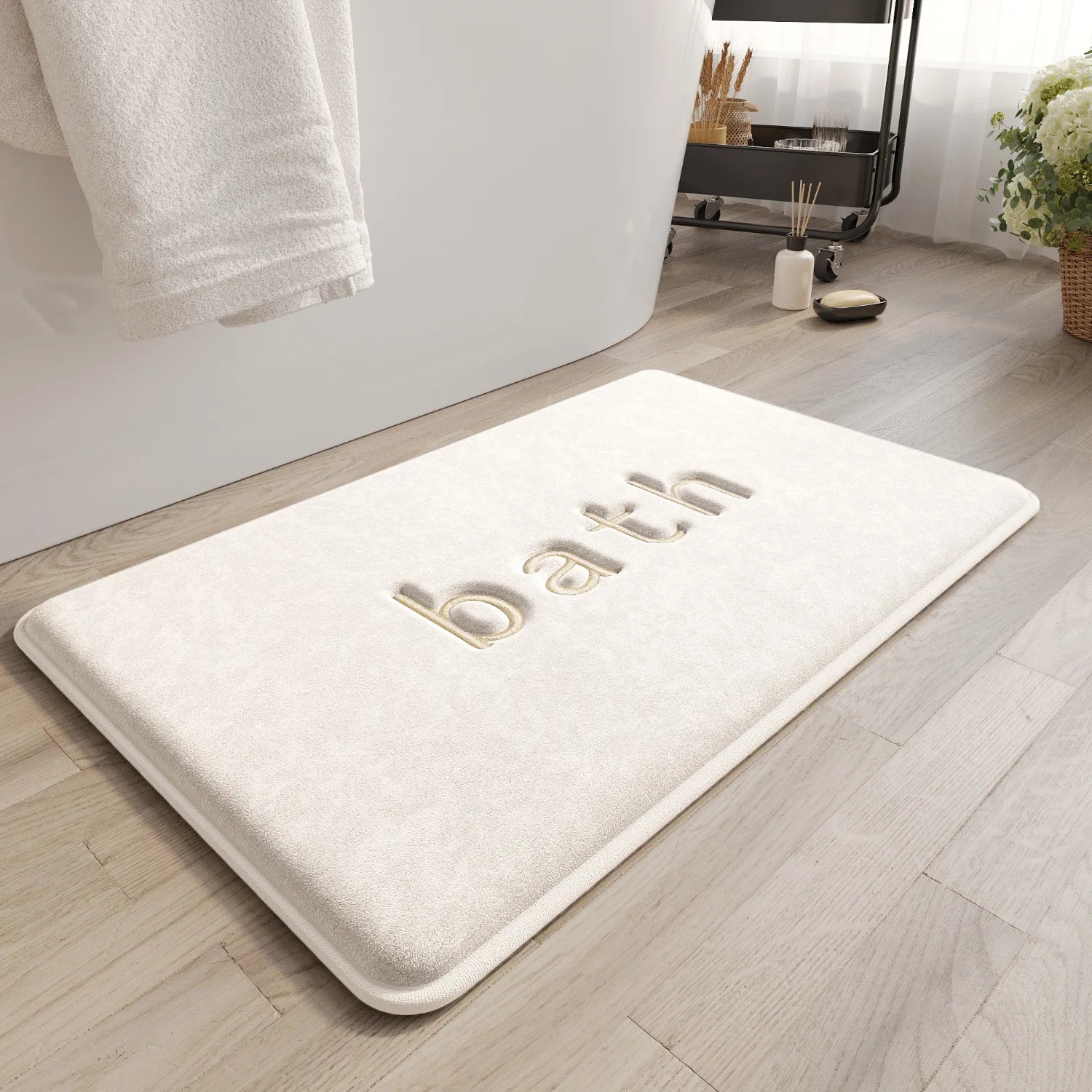 Super Soft Foam Bath Mat for Bathroom Modern Style