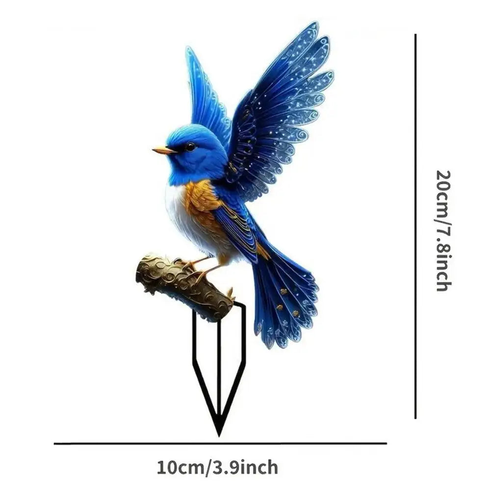 Weatherproof Acrylic Bird Ornament Garden Stake for Outdoor Decor