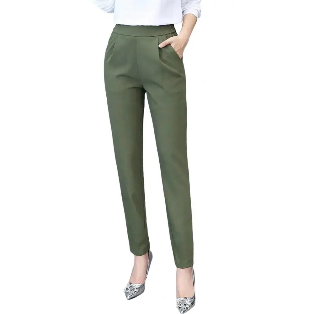 High Waist Polyester Suit Pants for Women by MALEY LifeStyle