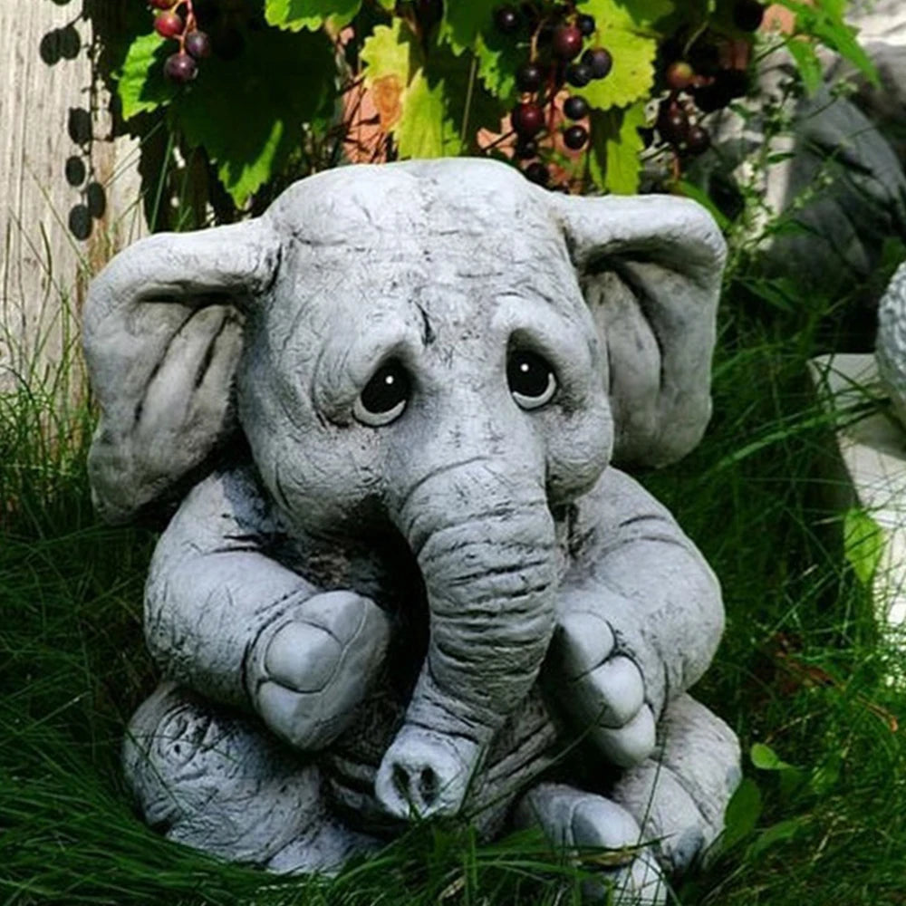 Cute Lightweight Garden Elephant Statues for Outdoor Decor