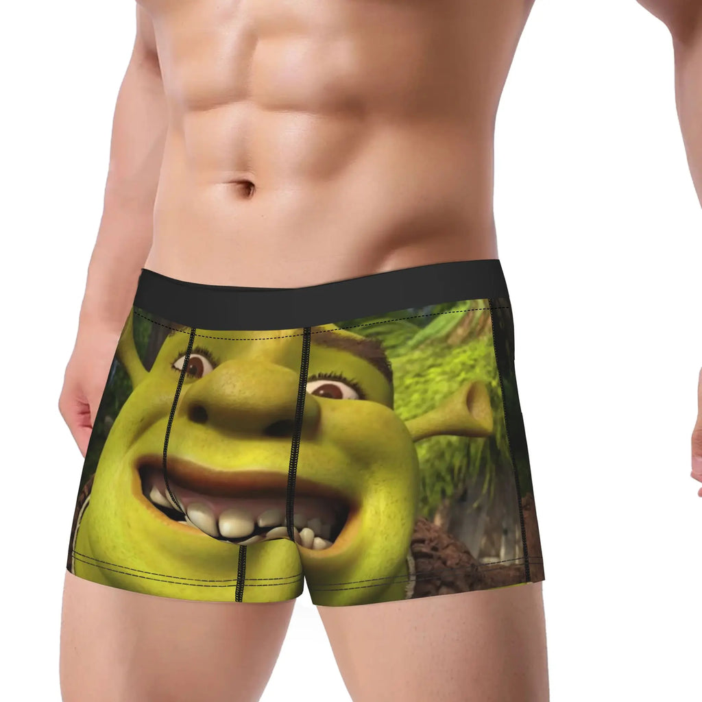 Humor Boxer Shorts for Men Cartoon Breathable Polyester M-XXL