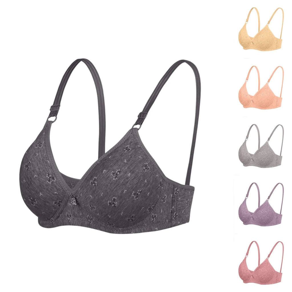 MALEY LifeStyle Women's Seamless Cotton Bra with Half Cup Design