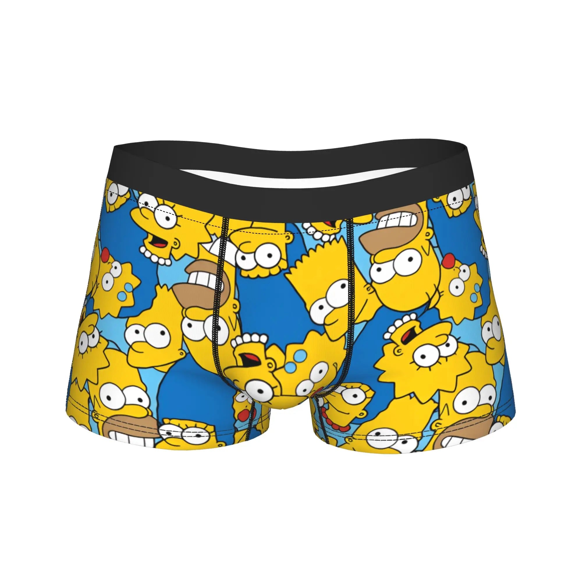 S-Simpsons Family Cartoon Characters Men's Boxer Shorts Plus Size