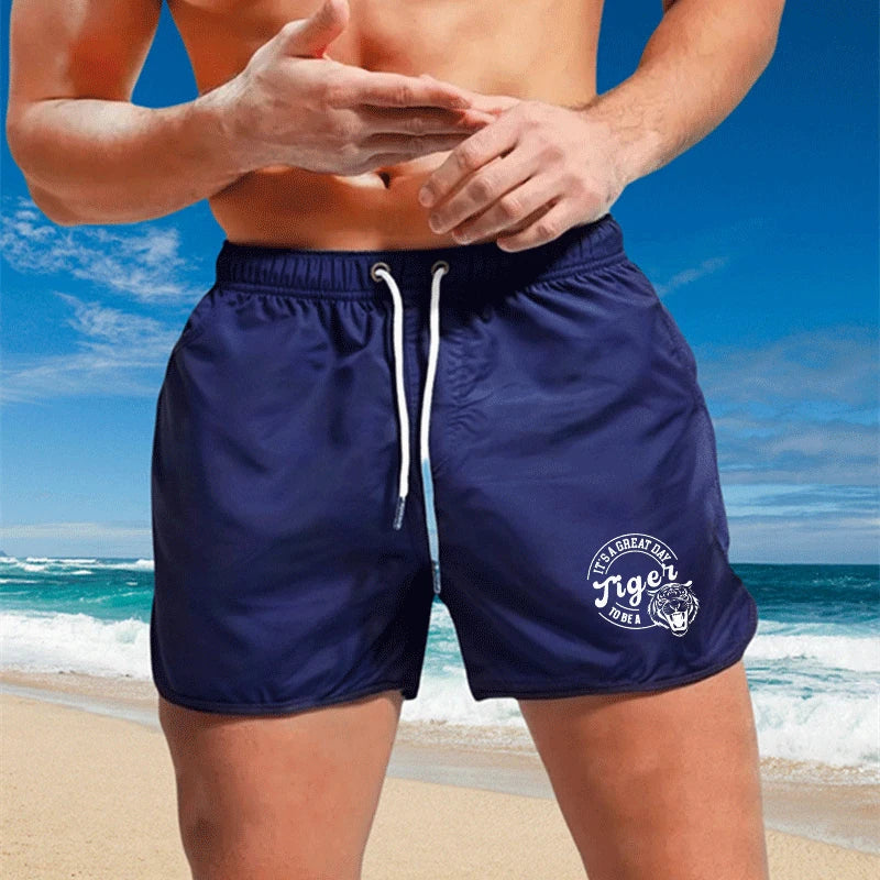 Men's swimwear beach shorts surfboard Breathable men's clothing swimming sports beach fashion summer Shorts creativity print