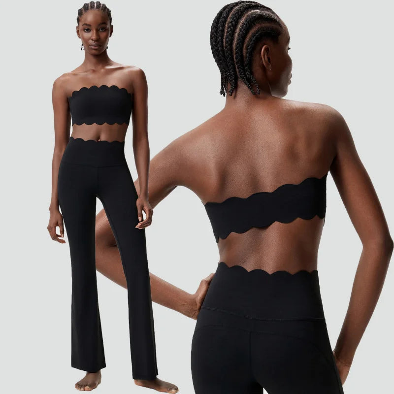 Comfortable Plus Size Women's Yoga Outfit Two-Piece Set