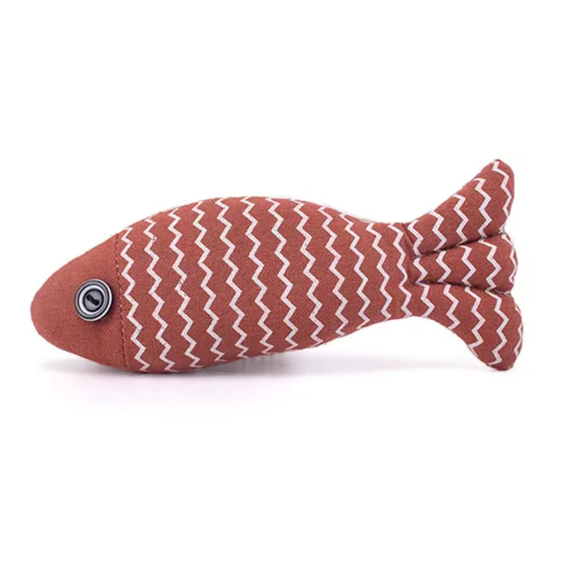 Linen Fish Pillow Cat Chew Toy for Training and Play