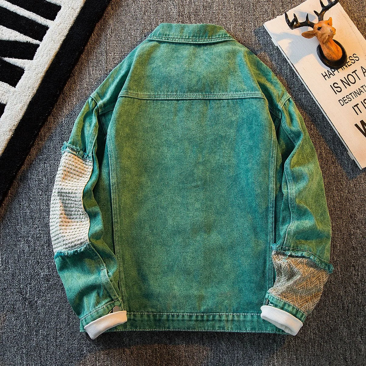 2024 Spring and Autumn Fashion Vintage Plus-Size Jacket Men's Casual Relaxed Comfortable Breathable High-Quality Denim Jacket