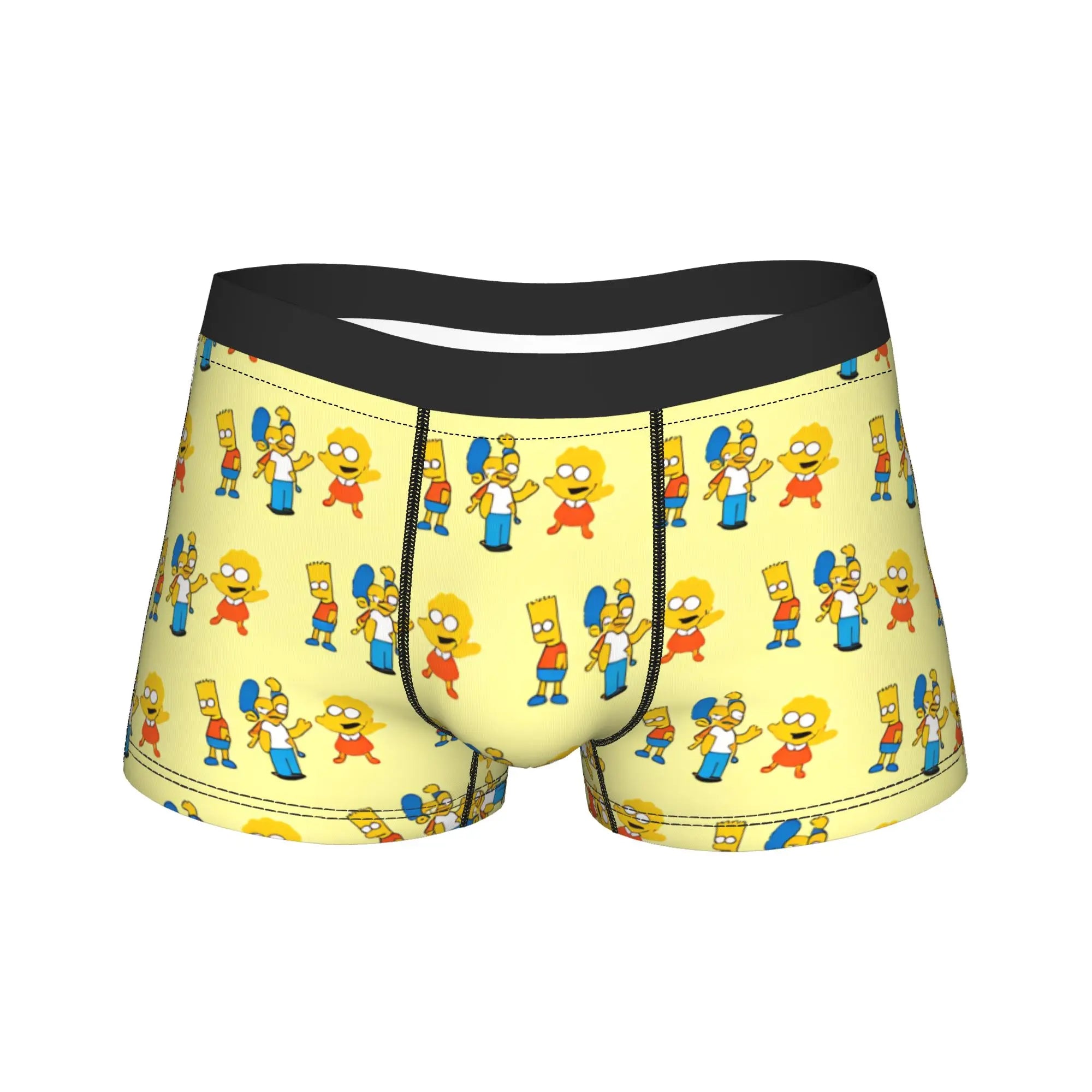 S-Simpsons Family Cartoon Characters Men's Boxer Shorts Plus Size