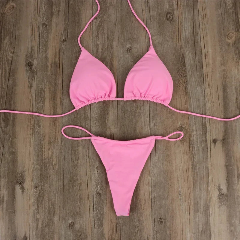 Women's Bandage Style Polyester Bikini Swimsuit