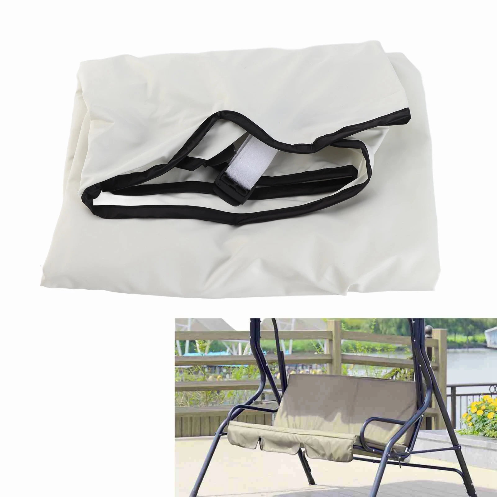 150 x 50 x 10 Outdoor Swing Cushion Cover for Three-Seat Hammock