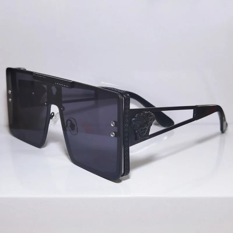 Oversized Fashion Sunglasses with Alloy Frames for Adults
