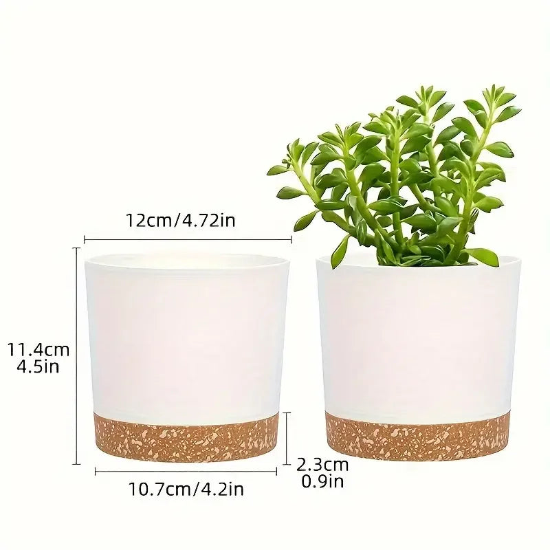 Modern Plastic Plant Pot Set for Indoor and Outdoor Use