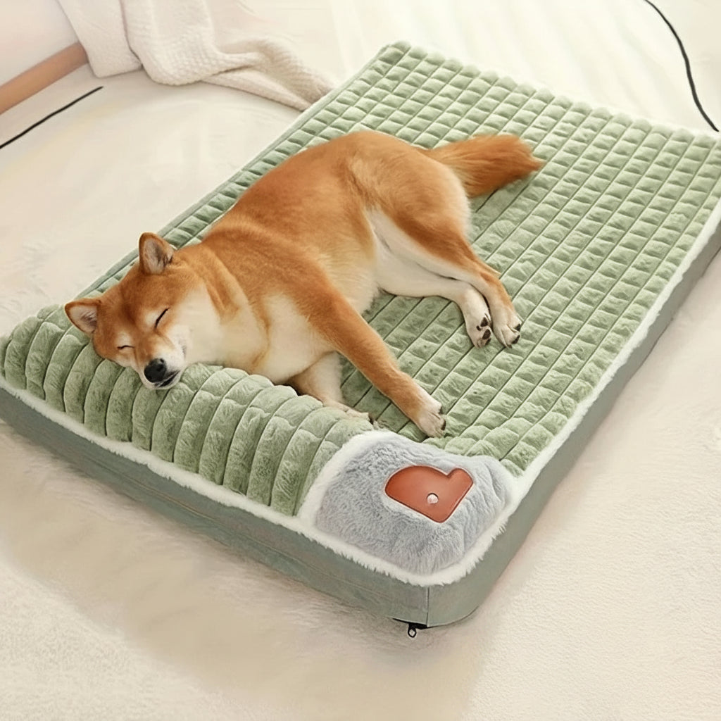 Modern Simplicity Pet Sleeping Pad in Plaid Corduroy