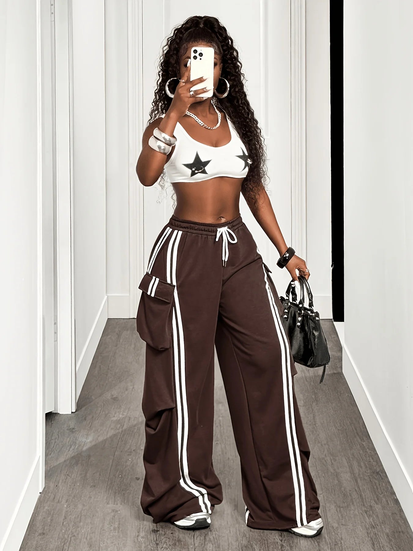 Women's Casual Y2K Style Pants in Jersey Fabric