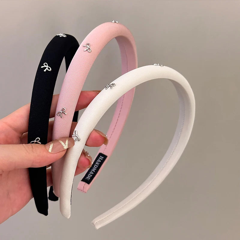 Korean Bow Headband for Women - Cute Cotton Hair Accessory