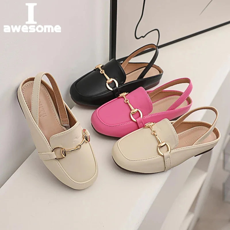 Casual Slip-On Girls Shoes with Breathable PU Material