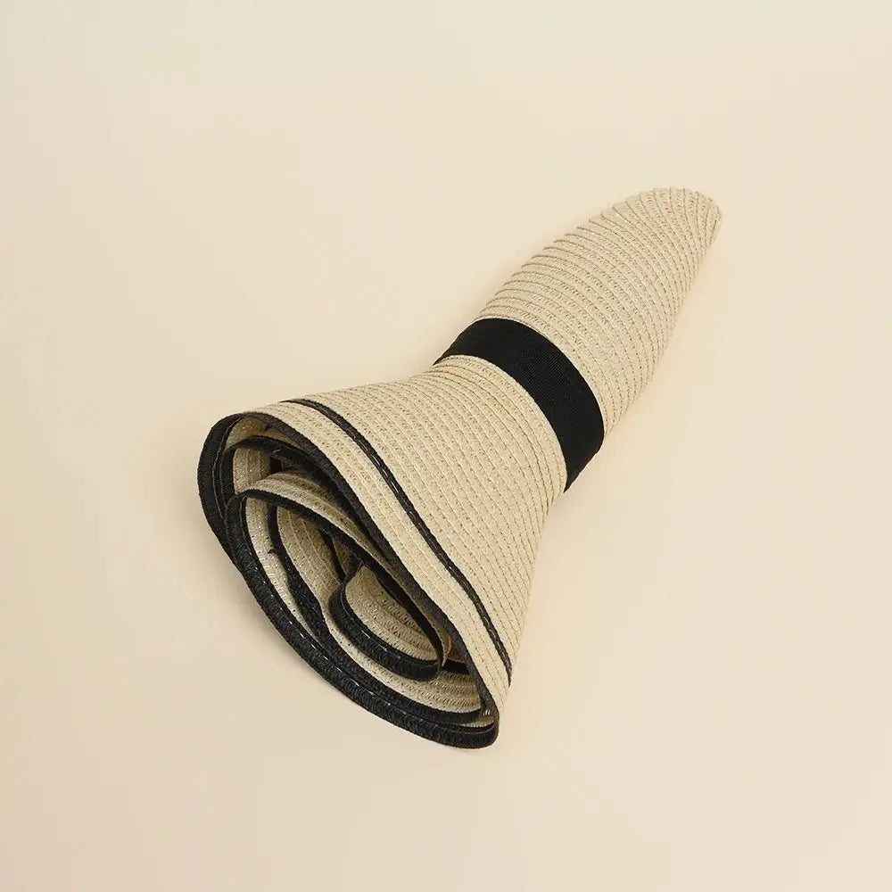 Women’s Casual Straw Sun Hat with Bowknot for Summer