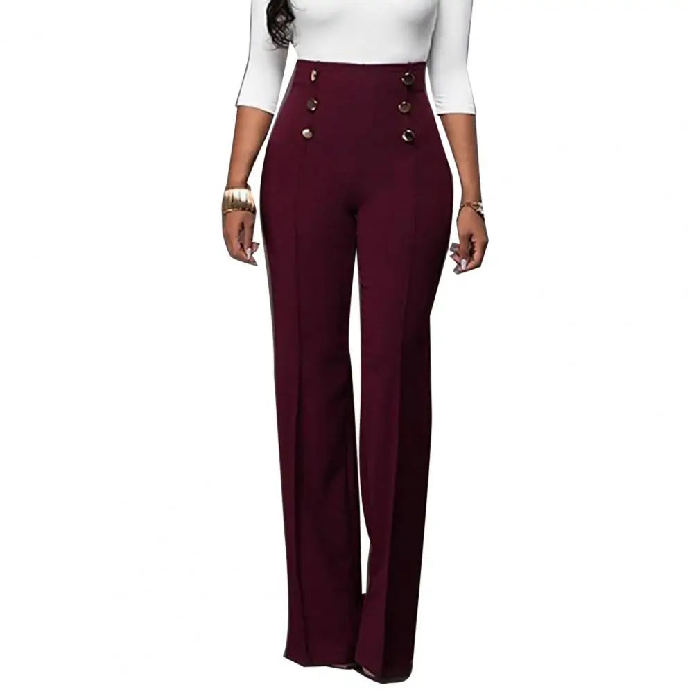 Women High Waist Wide Leg Pants for Casual Autumn Wear