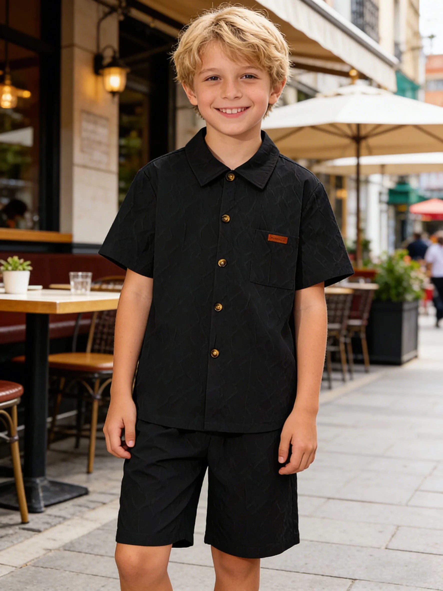 Boys' Casual Summer Fashion Set for Outdoor Activities