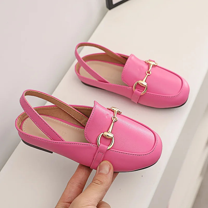 Casual Slip-On Girls Shoes with Breathable PU Material