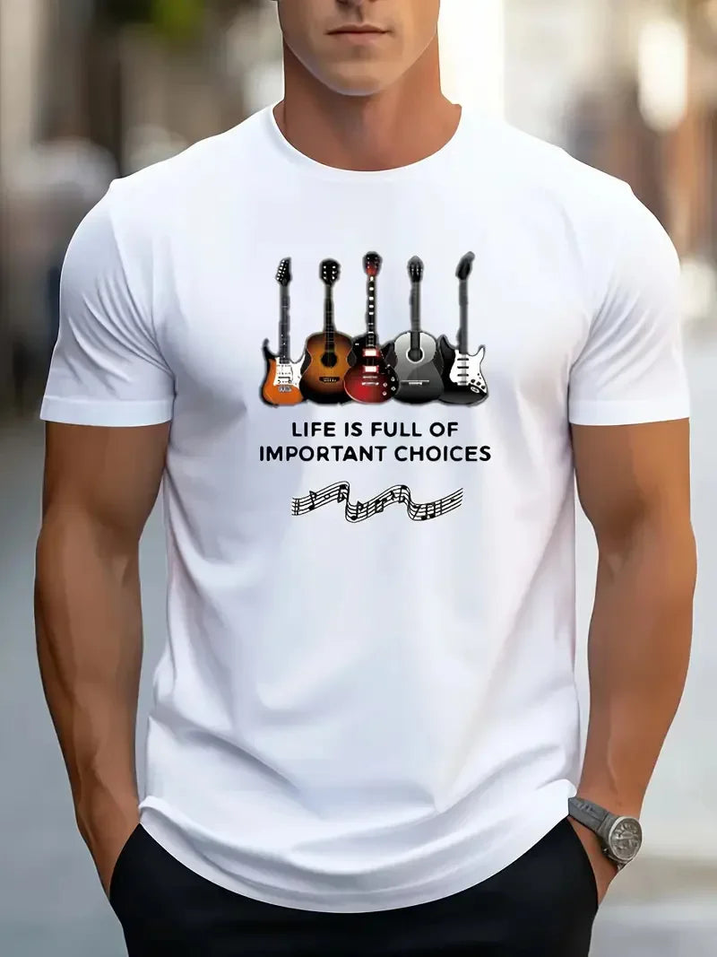 Men's Casual Short-Sleeved Graphic T-Shirt for Streetwear