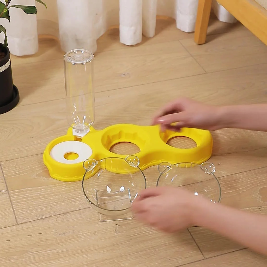 Automatic Pet Feeder and Water Dispenser for Cats