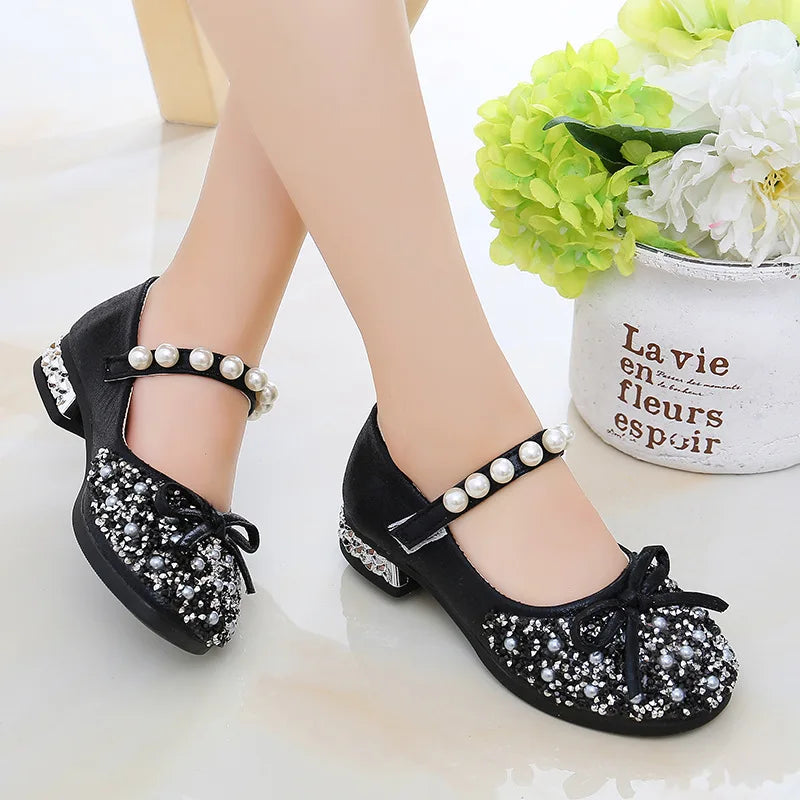 Girls Princess Sandals 2024 Summer Soft Sole PU Leather Shoes