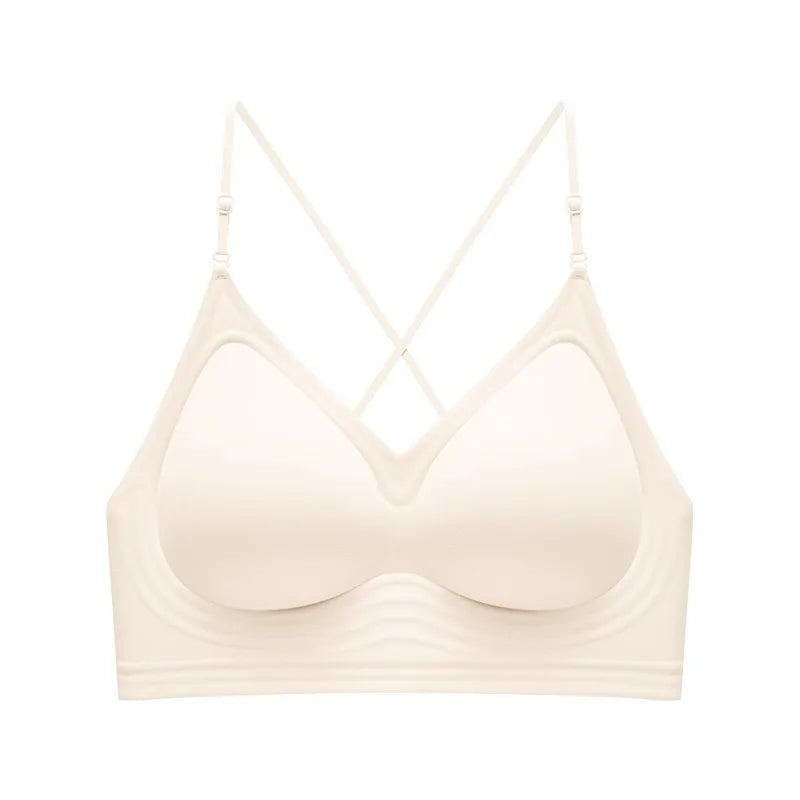 Seamless Backless Women's Bra with Thin Straps and Comfort