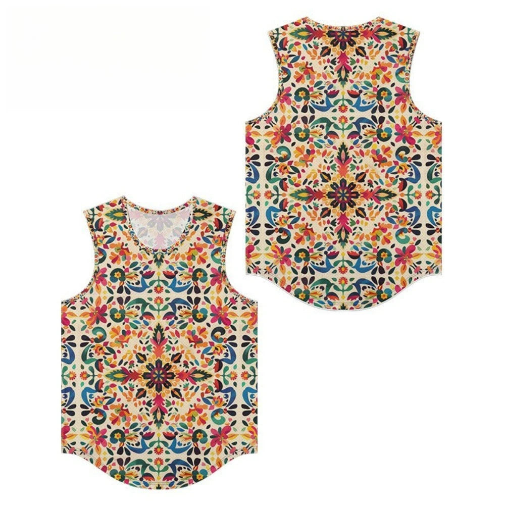 Men's Breathable Polyester Tank Top for Summer Sports