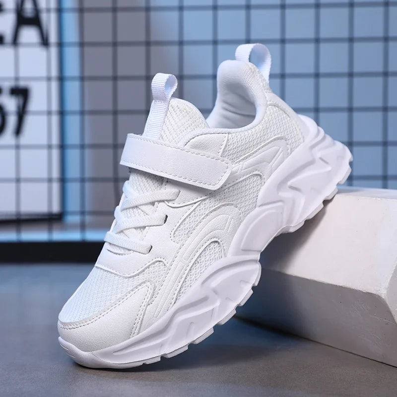 Comfortable Black and White Kids Sneakers for Boys 4 to 6 Years