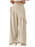 High Waist Loose Wide Leg Trousers for Women in Polyester