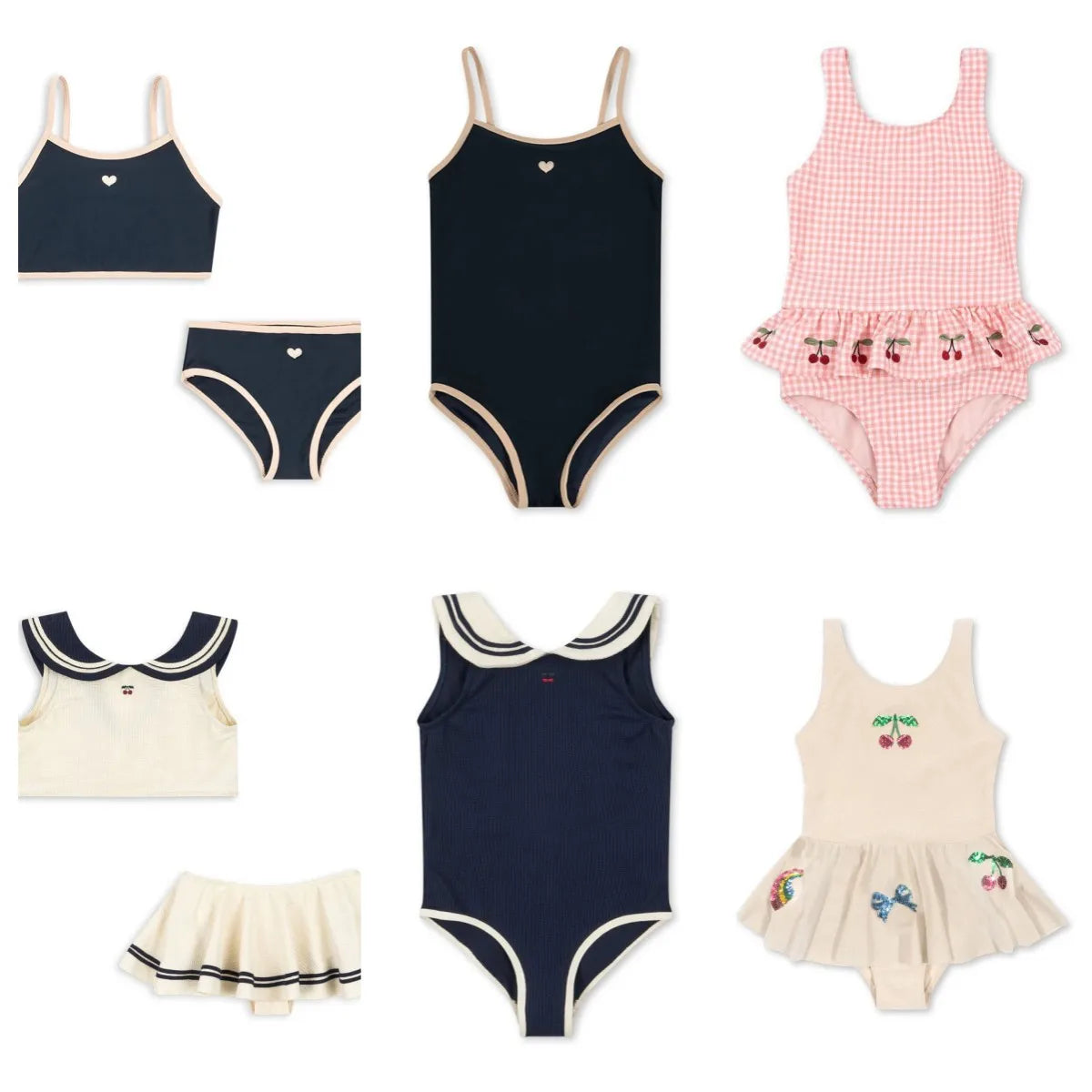 Cute Printed One-Piece Baby Girls Swimsuit for Summer