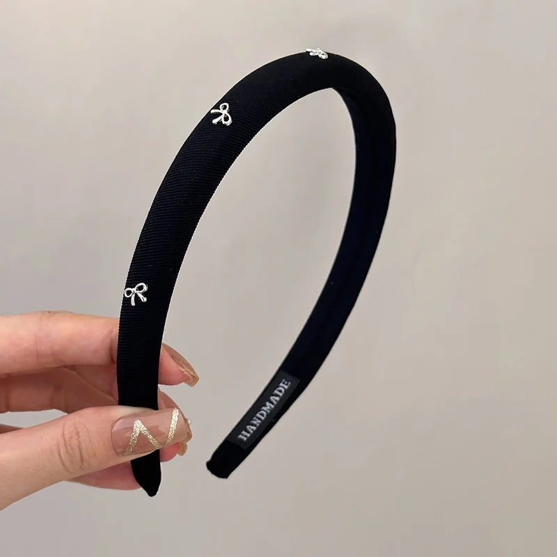 Korean Bow Headband for Women - Cute Cotton Hair Accessory