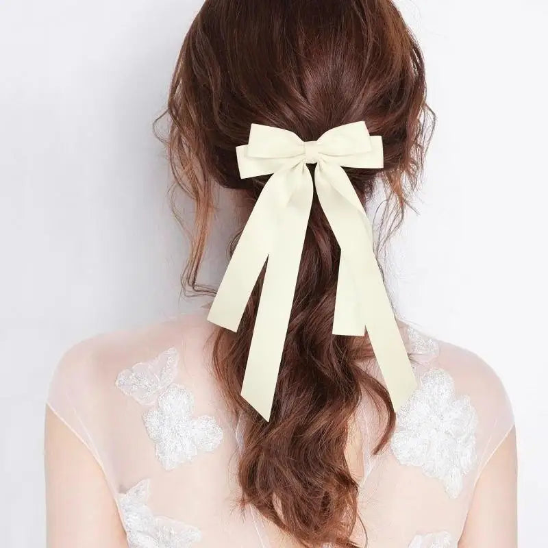 Bow Hairpin Hair Accessory for Girls in Solid Colors